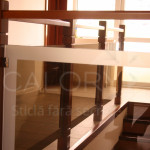 balustrada sticla si lemn